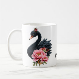 Taza De Café Un toque de rosa y brillo de cisne.