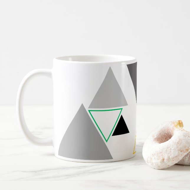 Taza De Café Un Triángulo Simple (Con donut)