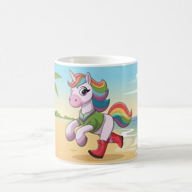Taza De Café Un unicornio rojo (Centro)