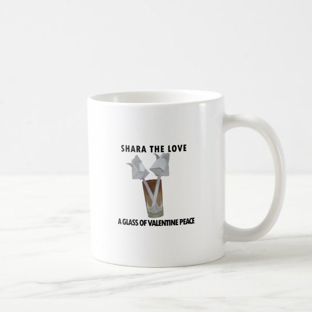 Taza De Café Un vaso de paz de San Valentín. (Derecha)