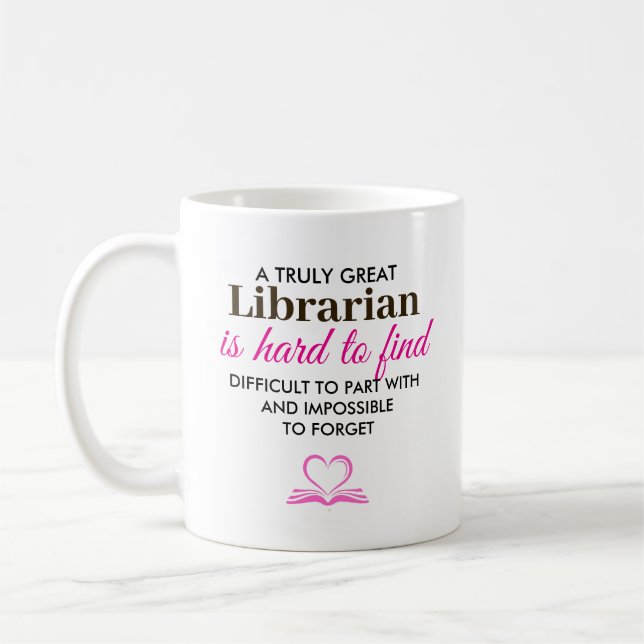 Taza De Café Un verdadero gran bibliotecario - nombre personali (Izquierda)