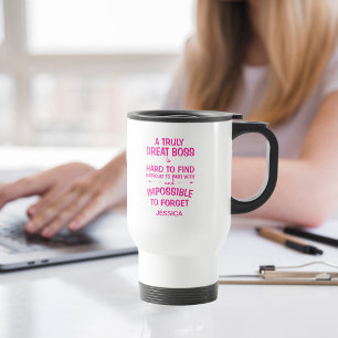 Taza De Café Un verdadero gran jefe de rosa caliente personaliz