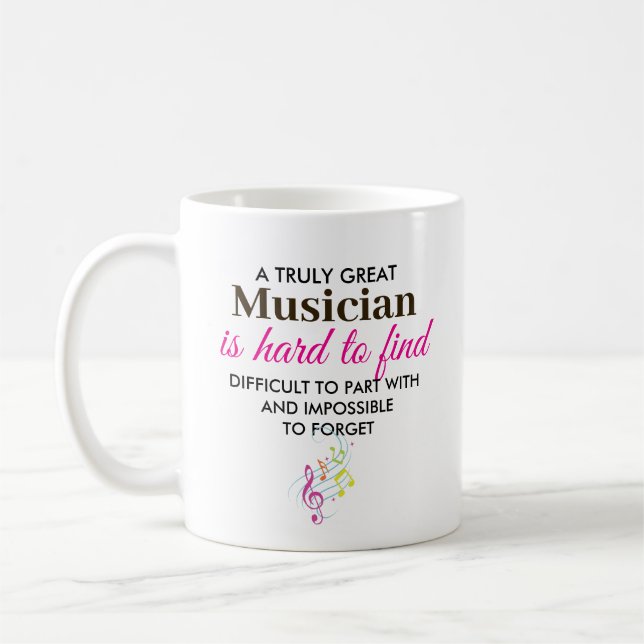Taza De Café Un verdadero gran músico - nombre personalizado (Izquierda)