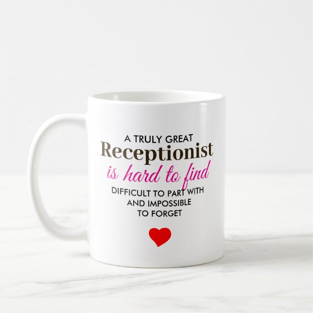 Taza De Café Un verdadero gran recepcionista - Nombre personali (Izquierda)