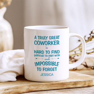 Taza De Café Un verdadero gran trabajador con nombre