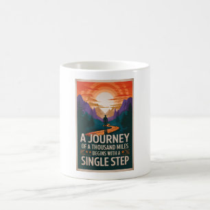 Taza De Café Un viaje de mil millas comienza con un solo viaje