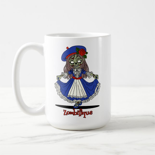 Taza De Café Un Zombie francés lindo (Izquierda)