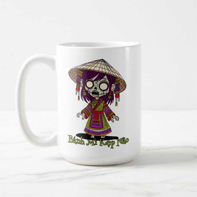Taza De Café Un Zombie Vietnamita lindo (Izquierda)