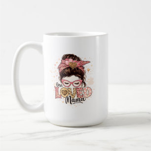Taza De Café Una amada cita de mamá de corazón de leopardo lind