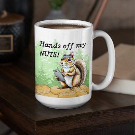 Taza De Café Una ardilla divertida en un Personalizado de maní 