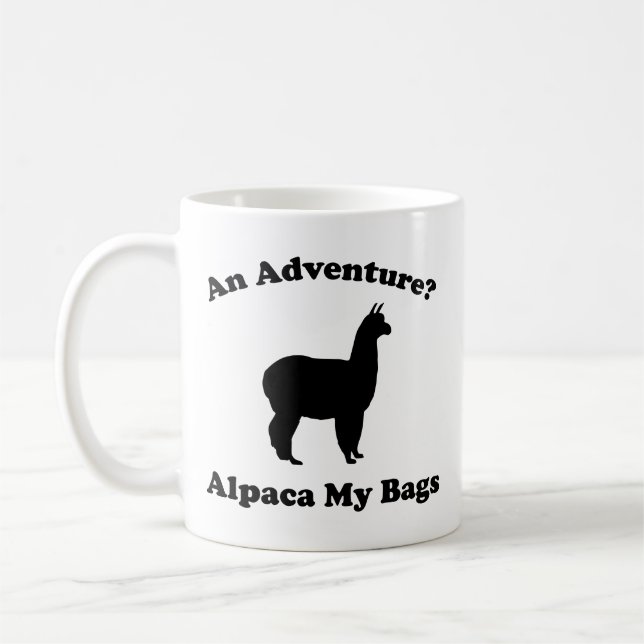 Taza De Café ¿Una aventura? Alpaca My Bags Coffee Mug (Izquierda)