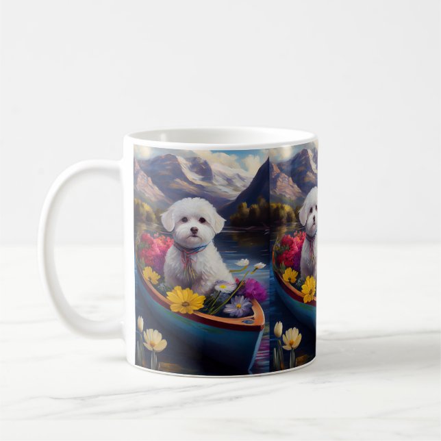 Taza De Café Una Aventura Escenaria: Una Aventura Bichon Frise  (Izquierda)