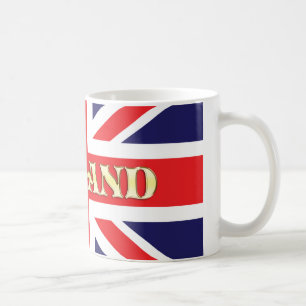 Taza De Café Una bandera de Union Jack con Inglaterra cruzando 