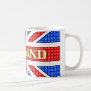 Taza De Café Una bandera de Union Jack con textura con Inglater