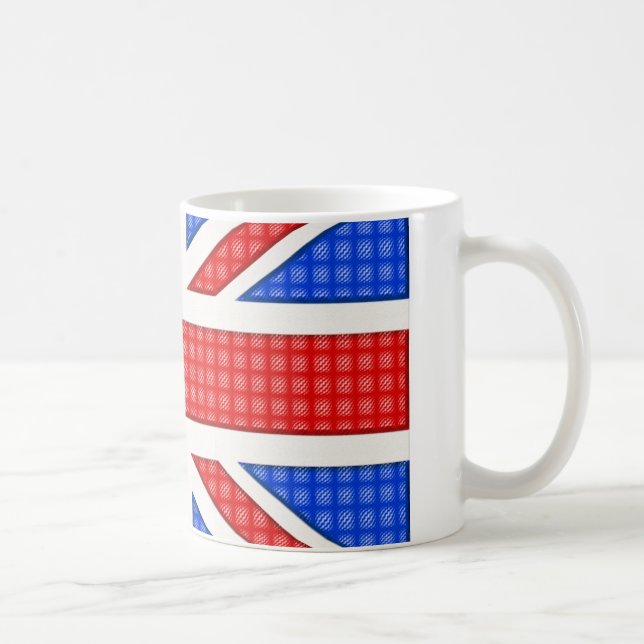Taza De Café Una bandera de Union Jack texturada. (Derecha)