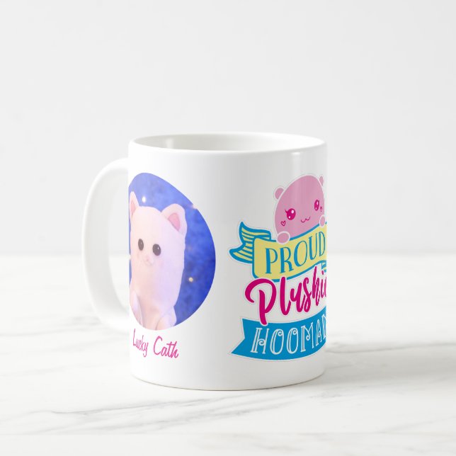 Taza De Café Una breve foto perzonalizada de Plushie Hooman (Anverso izquierdo)