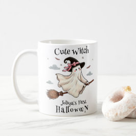 Taza De Café Una bruja simple y elegante primero de Halloween