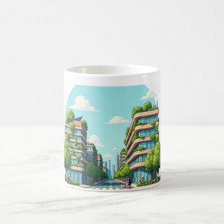 Taza De Café Una ciudad ecológica y ecológicamente sostenible