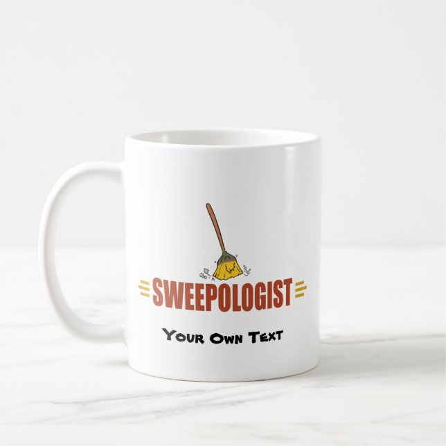 Taza De Café Una curiosa limpieza Personalizado (Izquierda)
