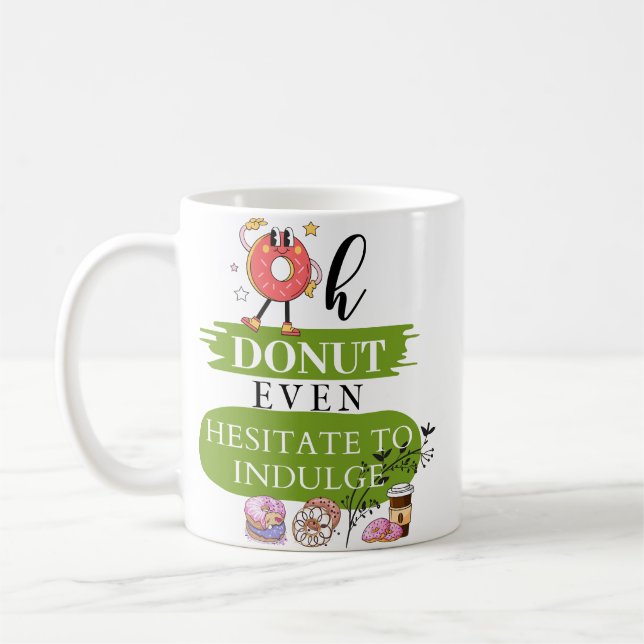 Taza De Café Una divertida mascota de donut (Izquierda)