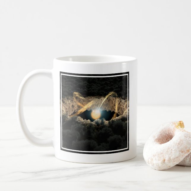 Taza De Café Una Estrella Rodeada De Un Disco Protoplanetario (Con donut)