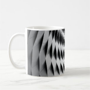 Taza De Café Una fachada curvada recubierta de láminas blancas