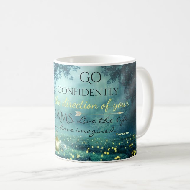 Taza De Café Una fascinante cita inspiradora de sueños (Anverso derecho)
