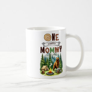 Taza De Café Una Feliz Cumpleañera Mamá Campista Oso de Cumplea