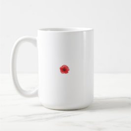 Taza De Café Una flor de amapola roja vibrante con pétalos deli