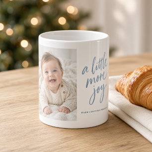 Taza De Café Una Foto de Bebé en Navidad con un Poco Más Alegrí