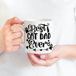 Taza De Café Una foto mejor foto de papá de gato jamás Mascota<br><div class="desc">Diseño de "Mejor Papá Gato" con personalizable a tu propia foto mascota.</div>