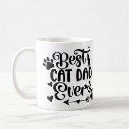 Taza De Café Una Foto Mejor Papá Gato de la Historia Huellas de