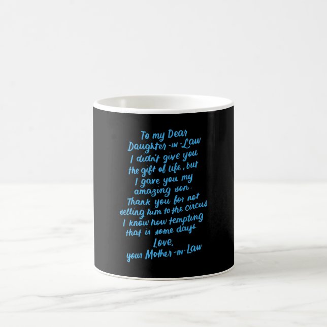 Taza De Café Una graciosa hija de Derecho para mi querida hija  (Centro)