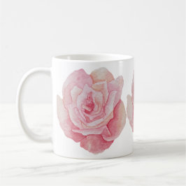 Taza De Café Una impresión Rosa de mano delgada