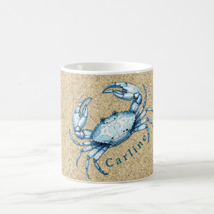 Taza De Café Una jaiba azul