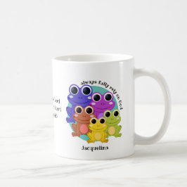 Taza De Café Una linda confianza personalizada en la rana crist