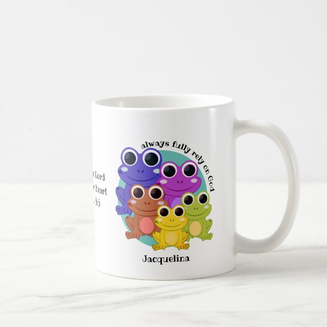 Taza De Café Una linda confianza personalizada en la rana crist (Derecha)