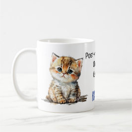 Taza De Café Una linda dama de gato sin hilos post-menopáusica