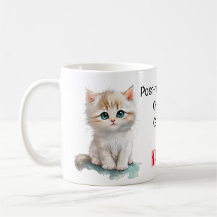 Taza De Café Una linda dama de gato sin hilos post-menopáusica 