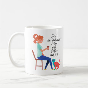 Taza De Café Una madre común y corriente con café y gato