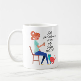 Taza De Café Una madre común y corriente con café y gato