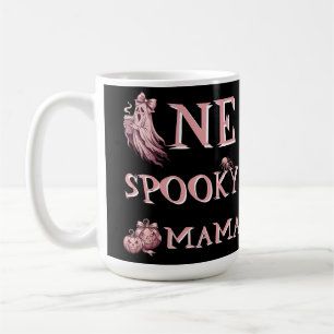 Taza De Café Una Mamá Espeluznante Café Fantasma Rosa Vintage