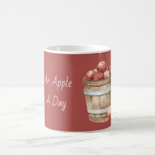 Taza De Café Una Manzana Al Día