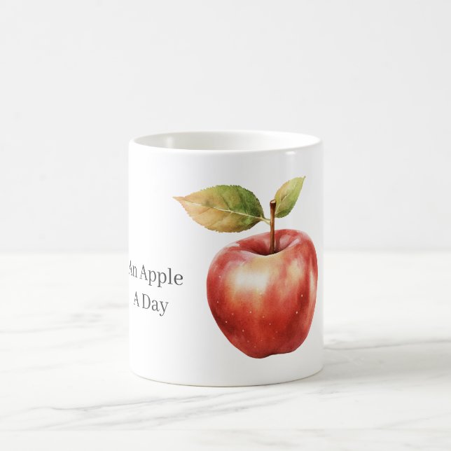 Taza De Café Una Manzana Al Día (Centro)