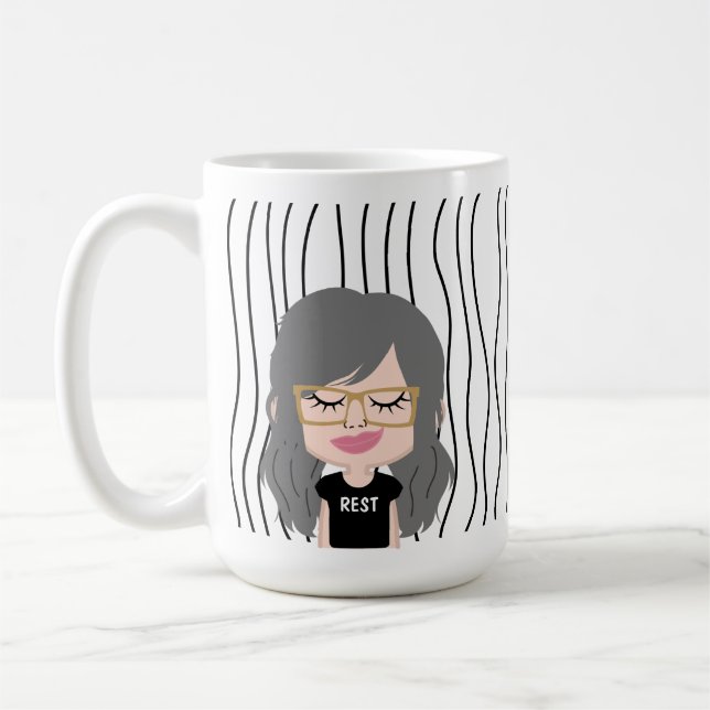 Taza De Café Una Maravillosa Mujer Tiró Mug. ¡Elige Tu Mirada! (Izquierda)