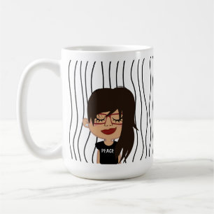 Taza De Café Una Maravillosa Mujer Tiró Mug. ¡Elige Tu Mirada!