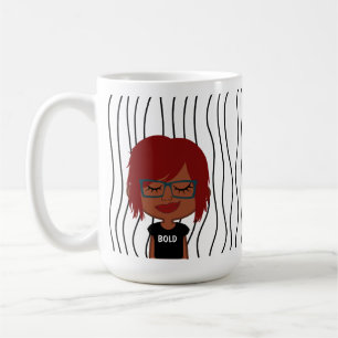 Taza De Café Una Maravillosa Mujer Tiró Mug. ¡Elige Tu Mirada!