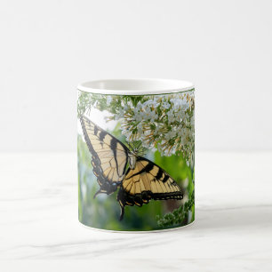 Taza De Café Una mariposa con alas amarillas y negras