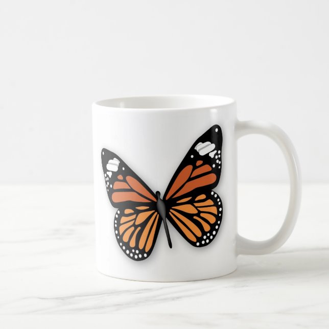 Taza De Café Una mariposa monarca joyada (Derecha)