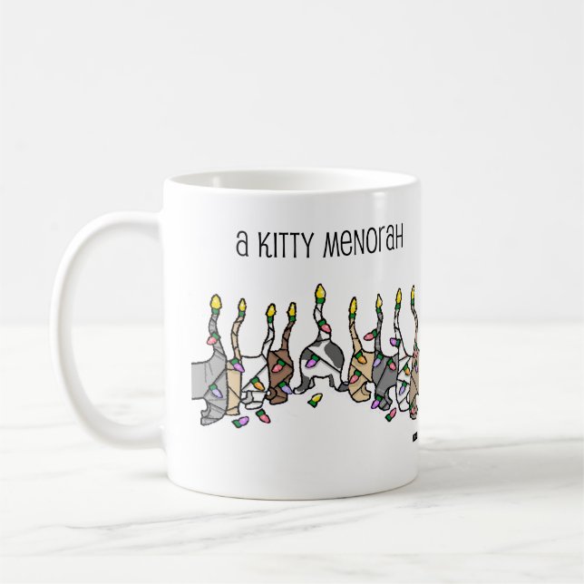 Taza De Café Una Menorah gentil para Hanukkah (Izquierda)